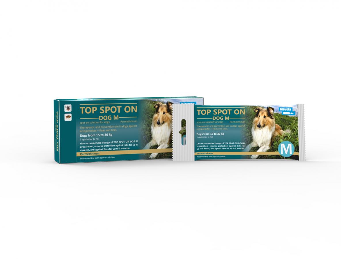 TOP SPOT ON DOG M, spot-on solution for dogs