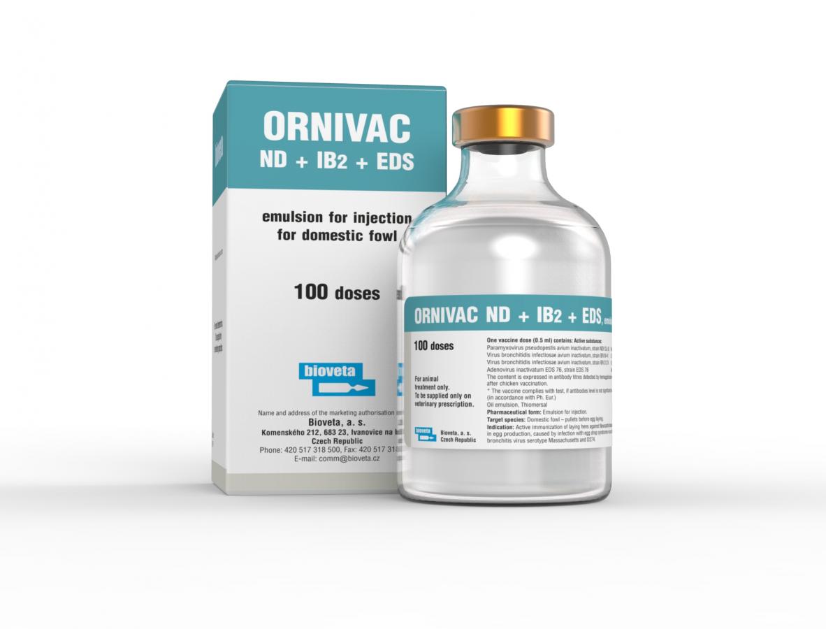 ORNIVAC ND + IB2 + EDS emulsion for injection for domestic fowl