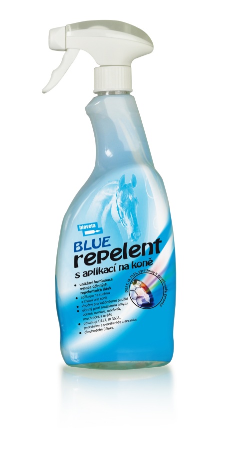 BLUE repellent applied to horses