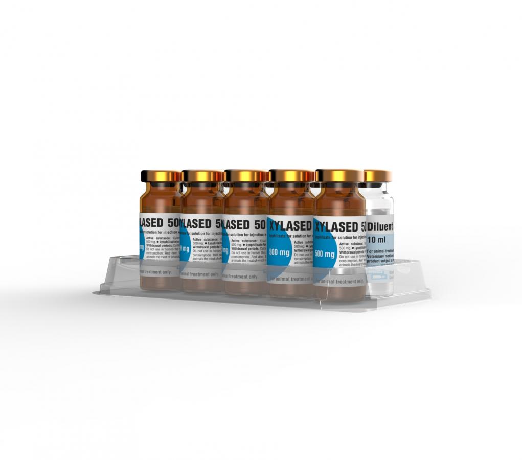 XYLASED 500 mg lyophilisate for solution for injection with solvent