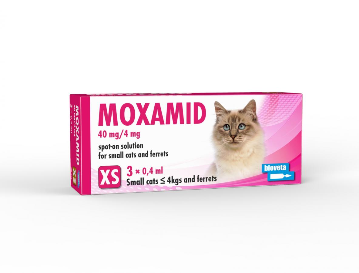 Moxamid 40 mg/4 mg  spot-on solution for small cats and ferrets 