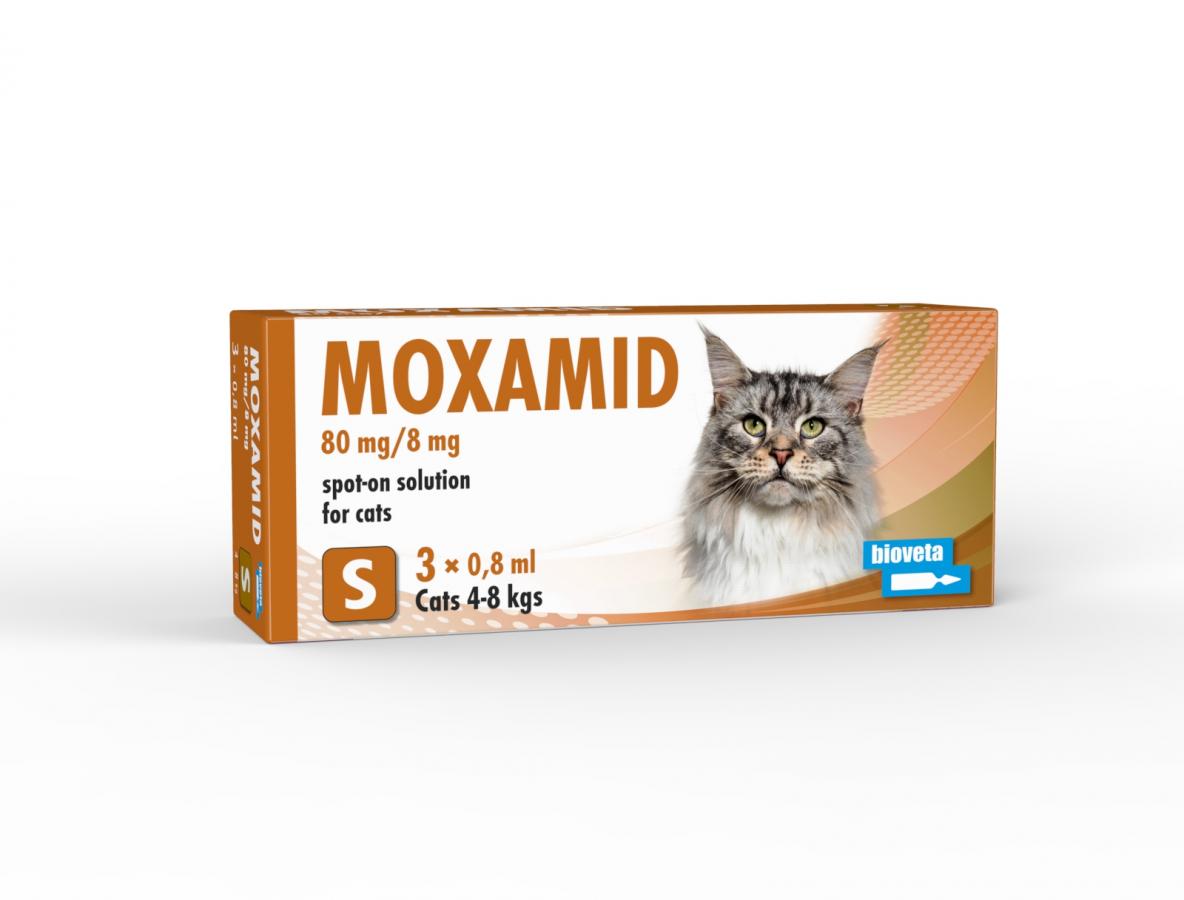 Moxamid 80 mg/8 mg  spot-on solution for cats 