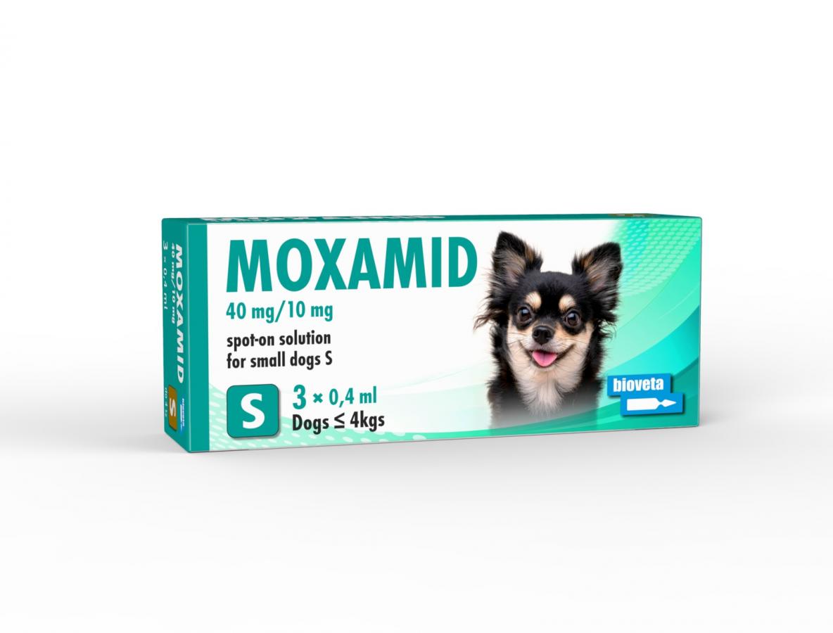 Moxamid 40 mg/10 mg spot-on solution for small dogs S