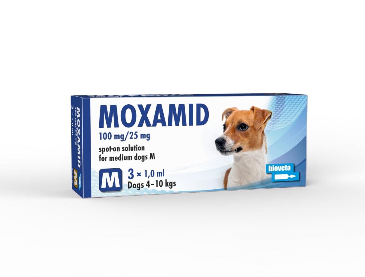Moxamid 100 mg/25 mg spot-on solution for medium dogs M