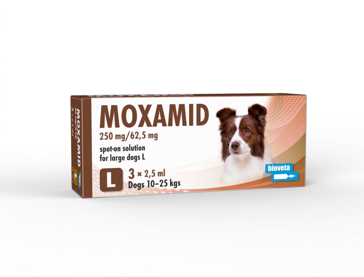 Moxamid 250 mg/62,5 mg spot-on solution for large dogs L